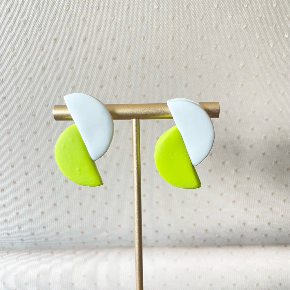 Geometric 80s polymer clay studs